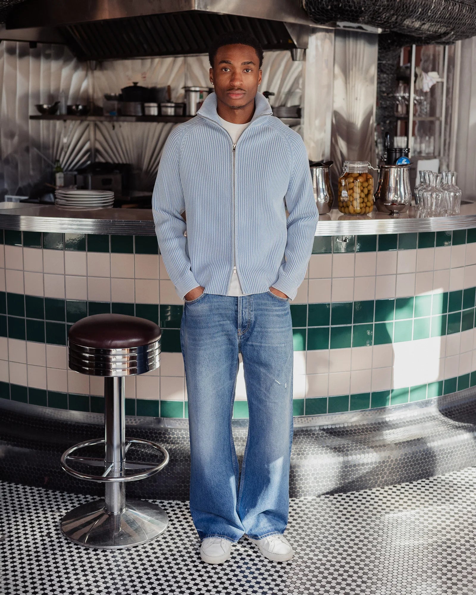 KNITTED CARDIGAN LIGHTBLUE