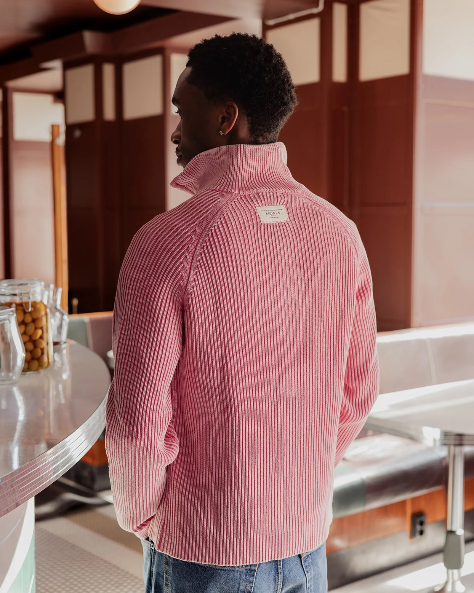 KNITTED CARDIGAN PINK