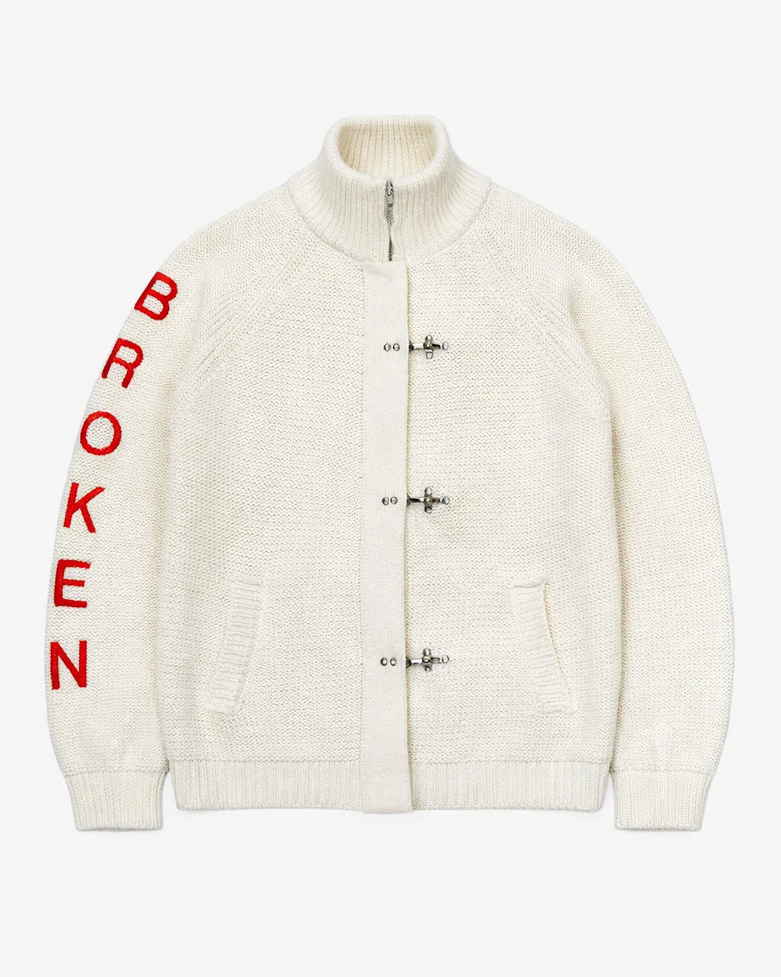 BUCKLE CARDIGAN WHITE