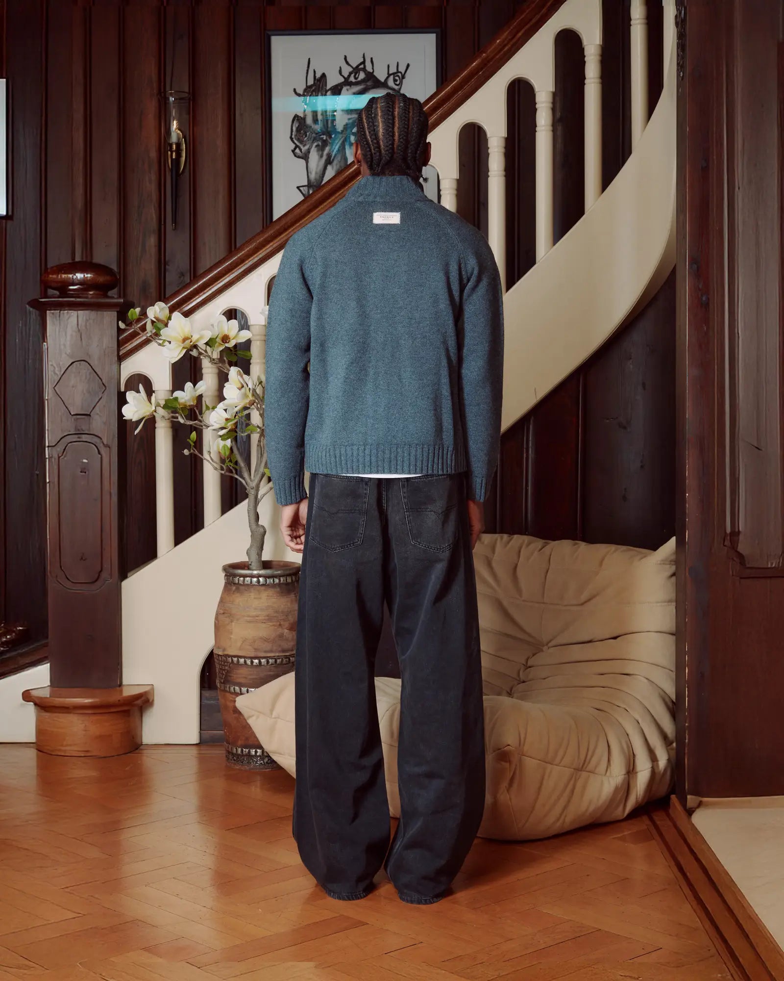 MERINO ZIP GREY