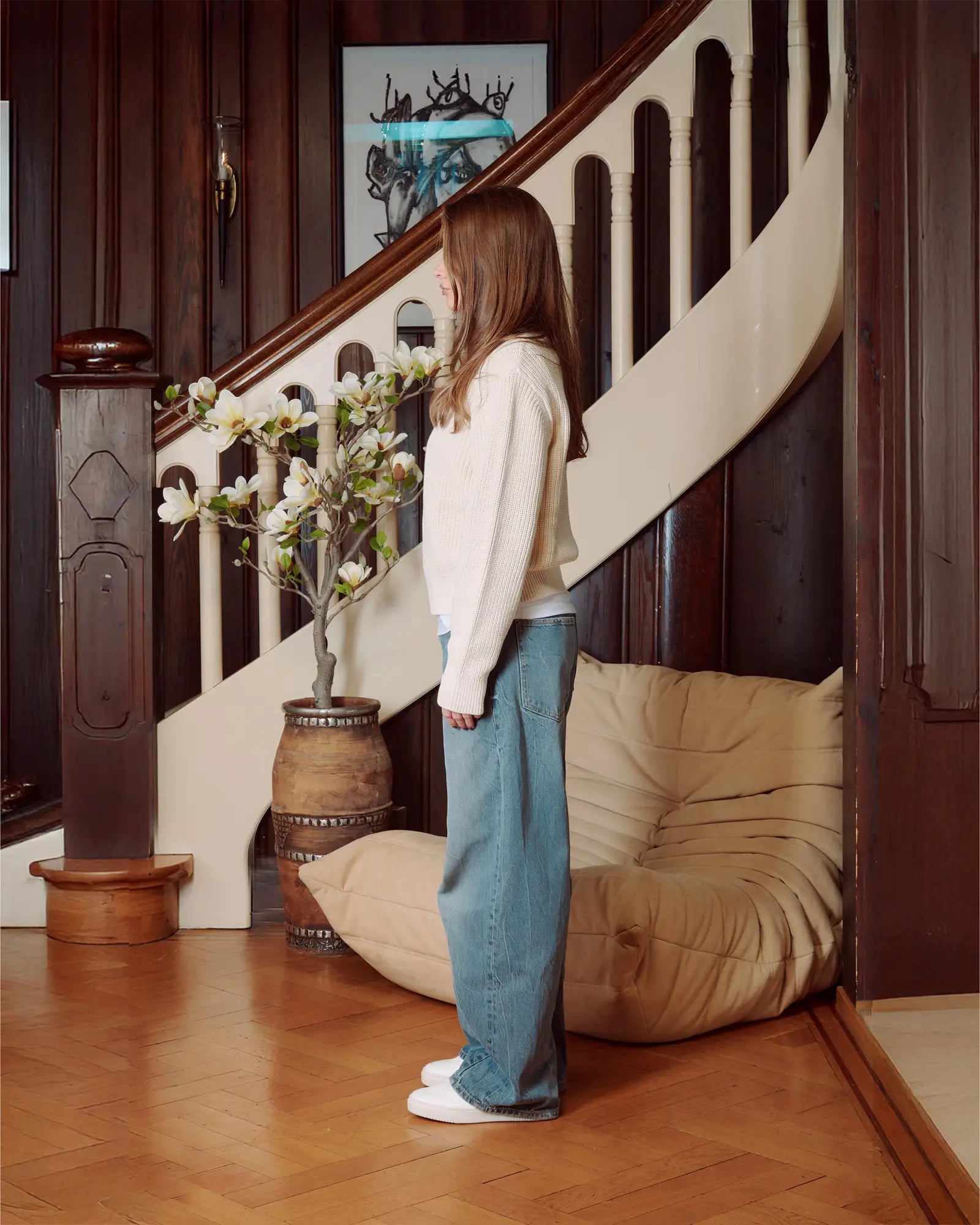 KNITTED SWEATER CREAM