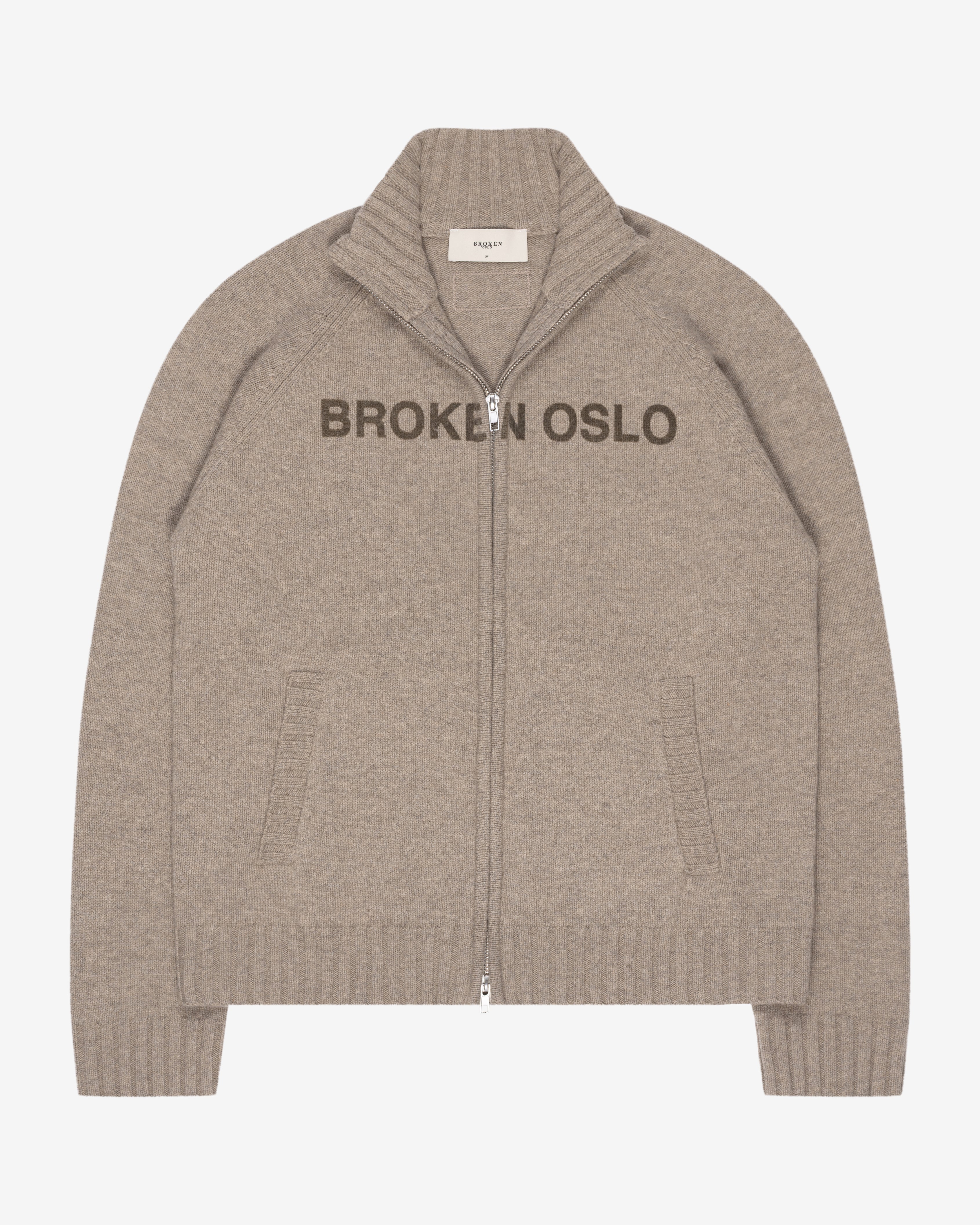 MERINO ZIP BROWN