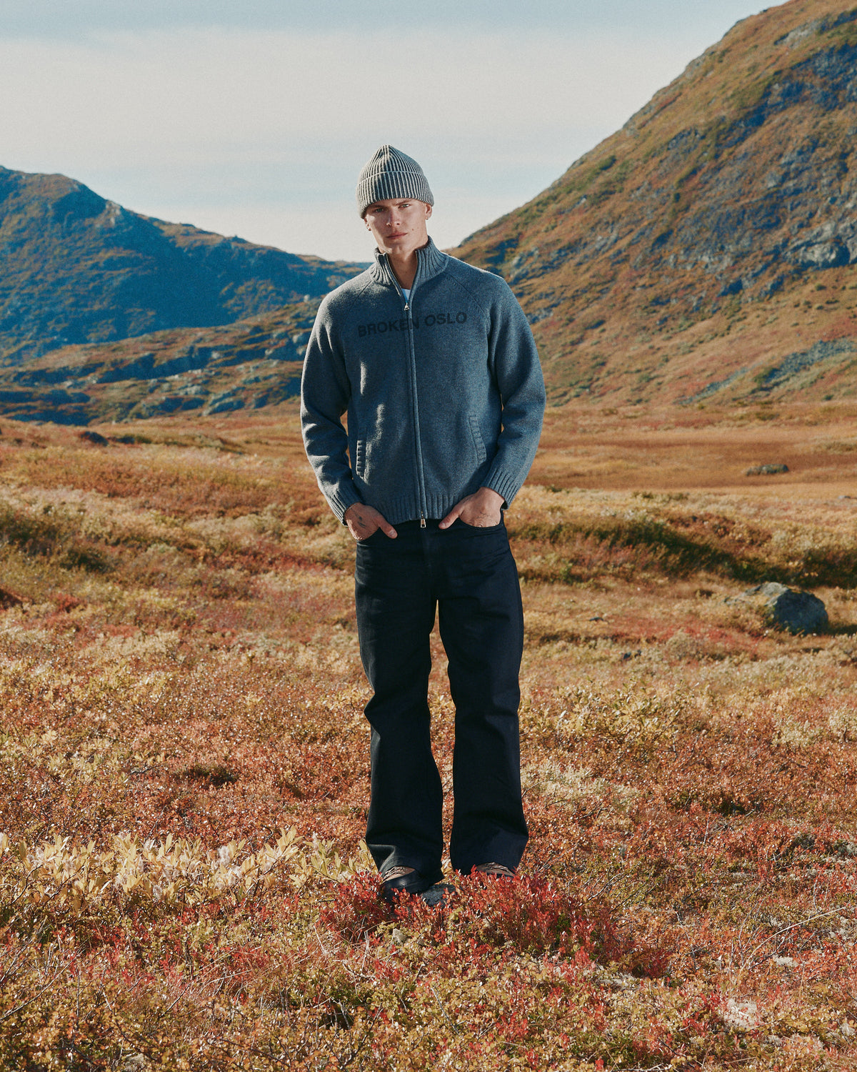 MERINO ZIP GREY