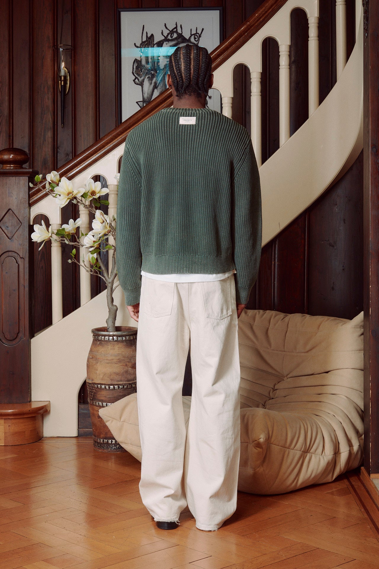 KNITTED SWEATER GREEN