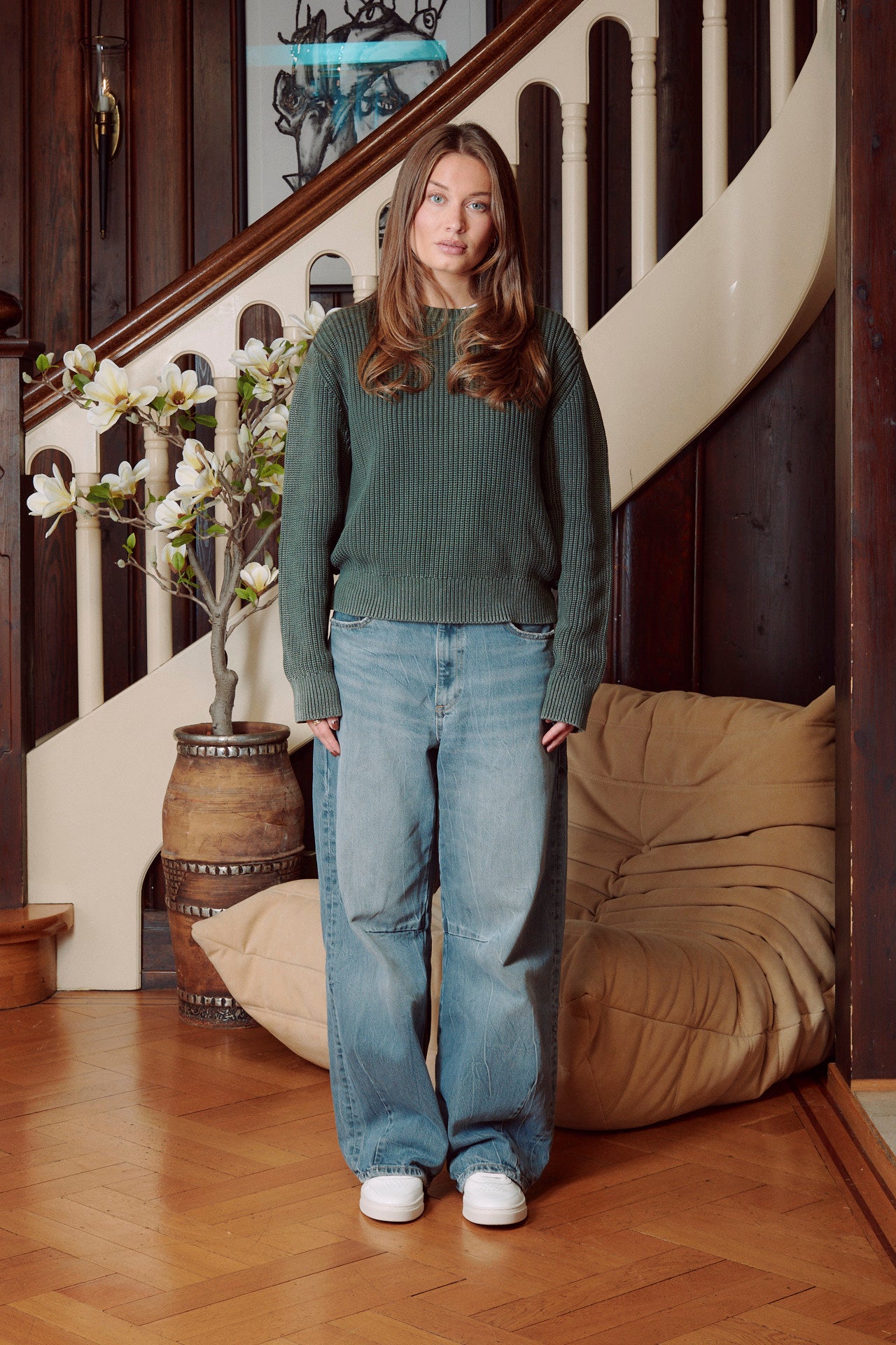 KNITTED SWEATER GREEN