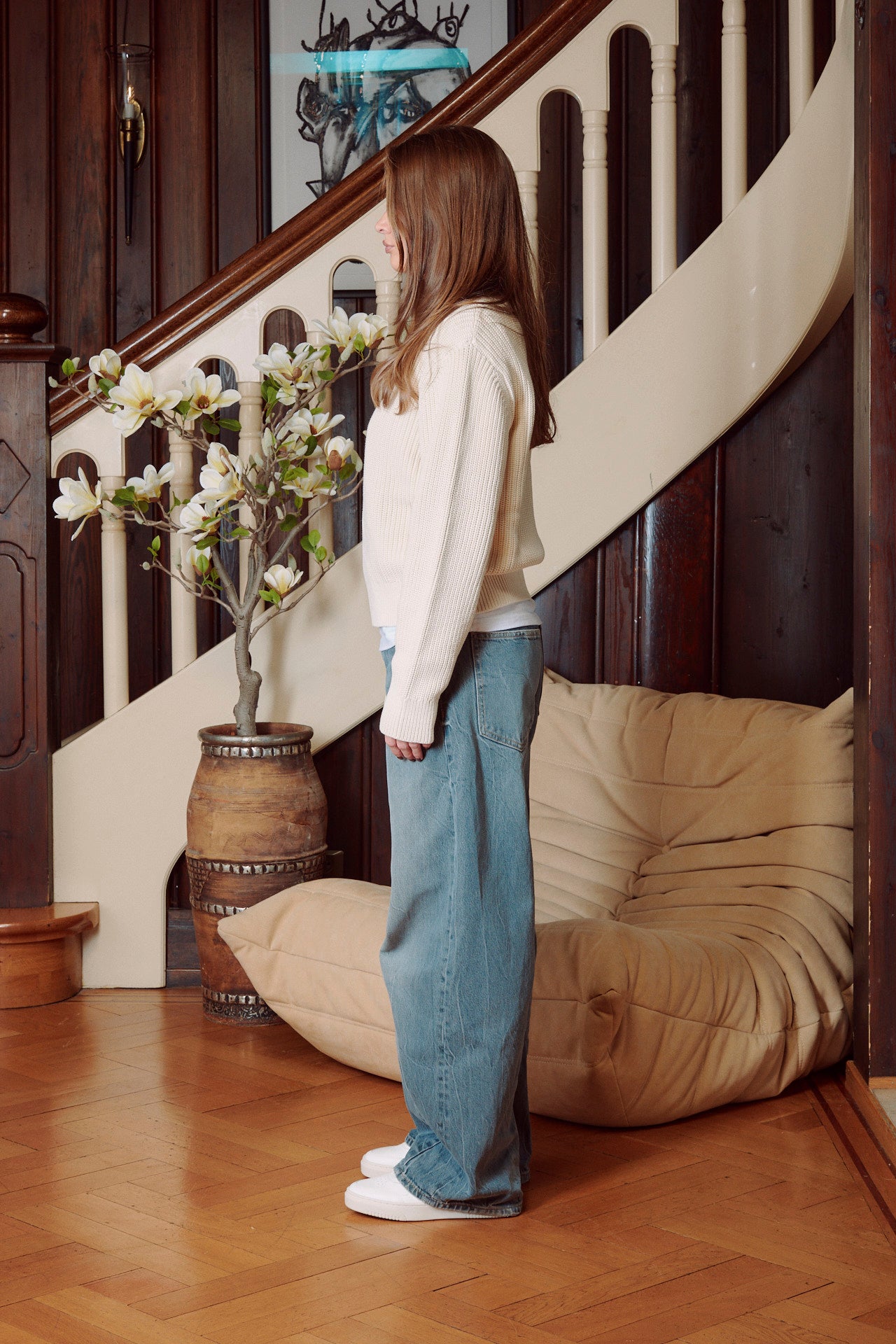 KNITTED SWEATER CREAM