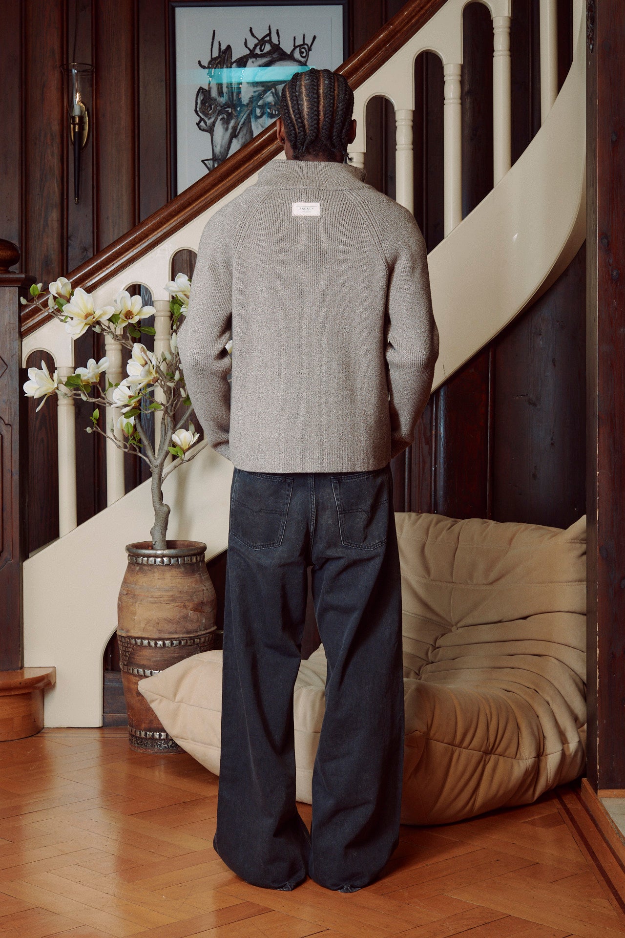 KNITTED CARDIGAN BROWN