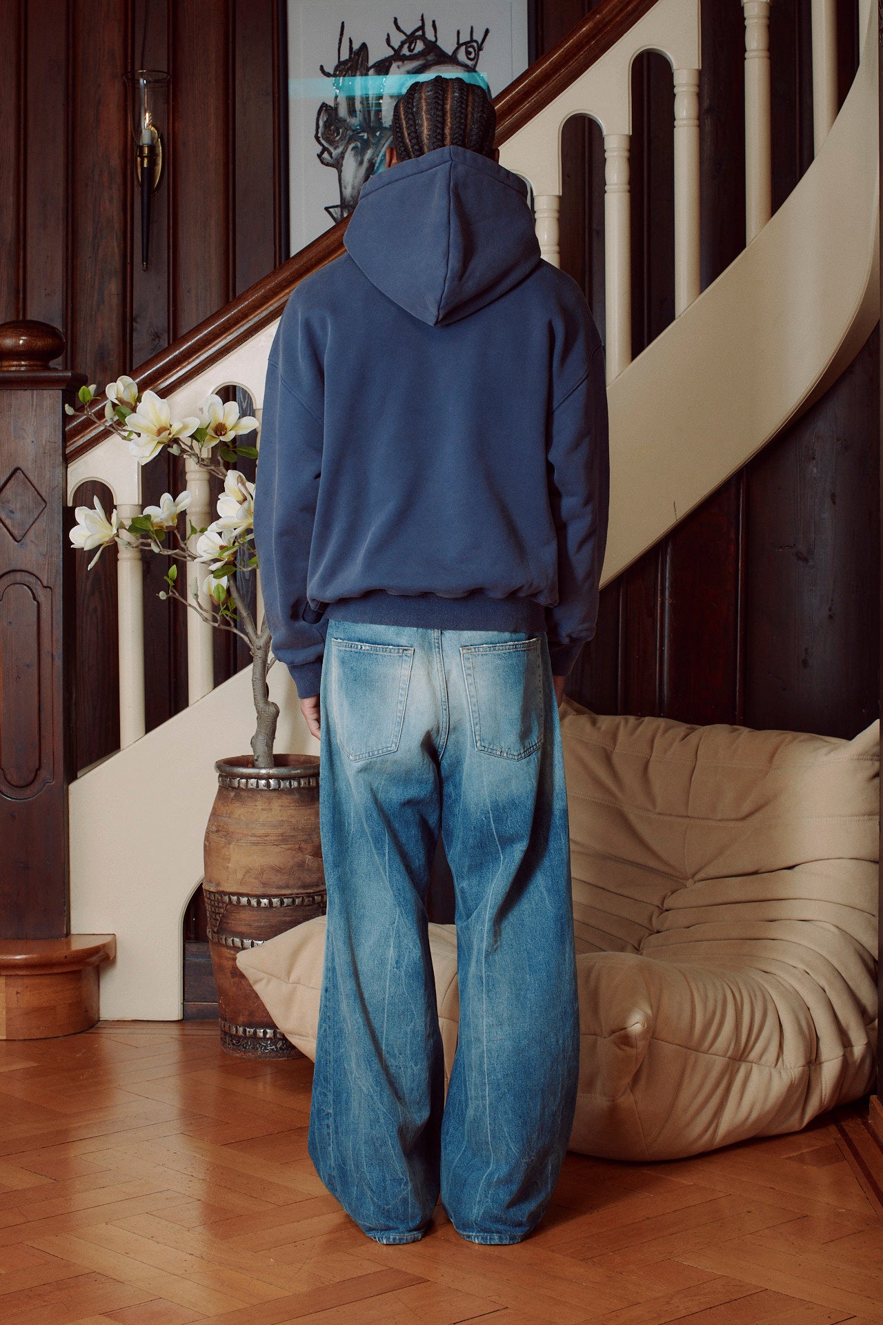 VINTAGE NAVY HOODIE