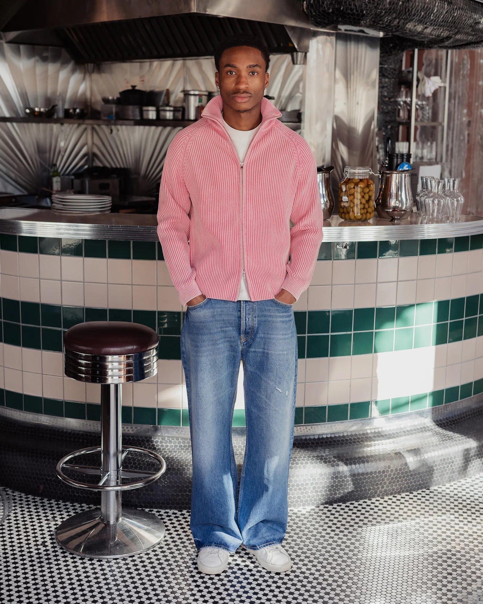 KNITTED CARDIGAN PINK