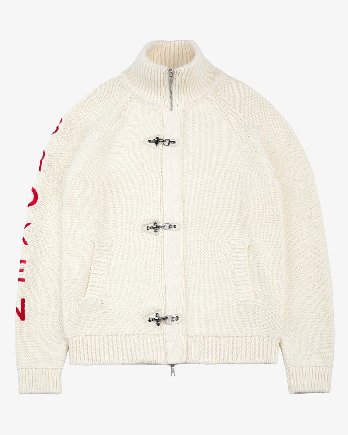 BUCKLE CARDIGAN WHITE