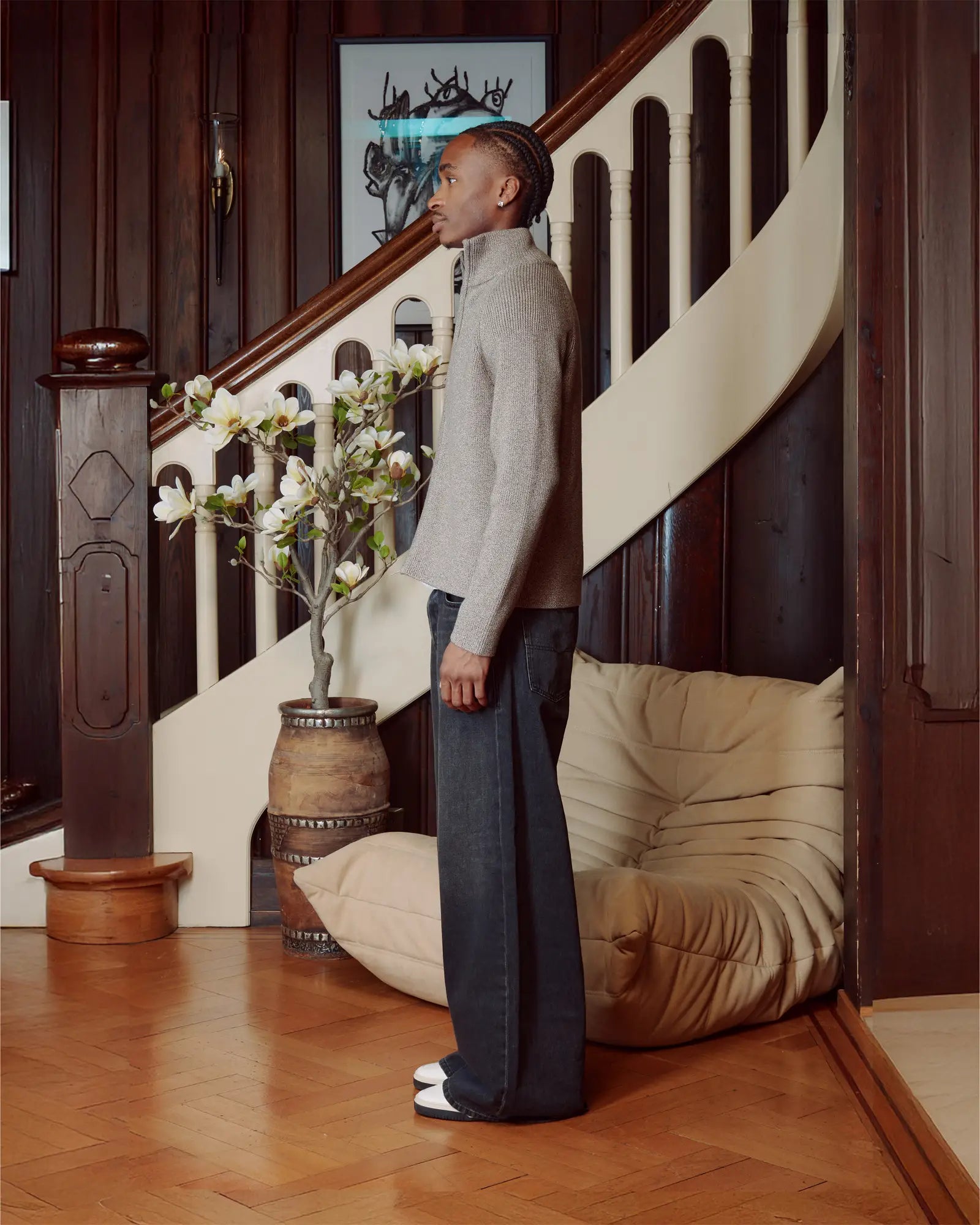 KNITTED CARDIGAN BROWN