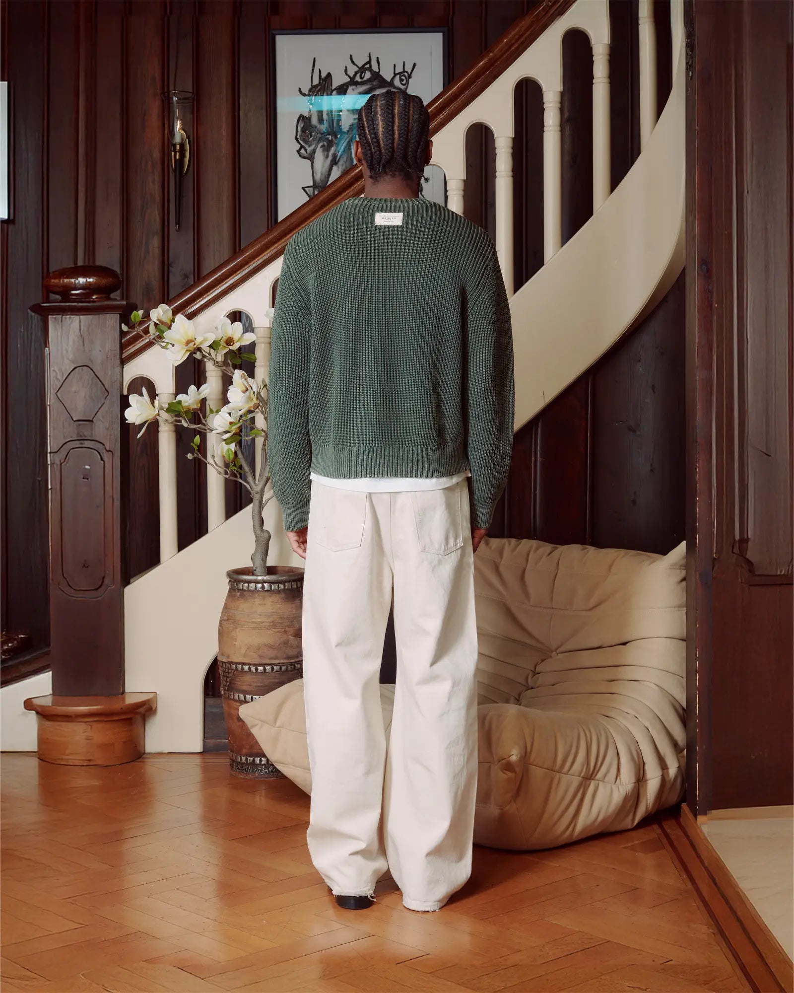 KNITTED SWEATER GREEN