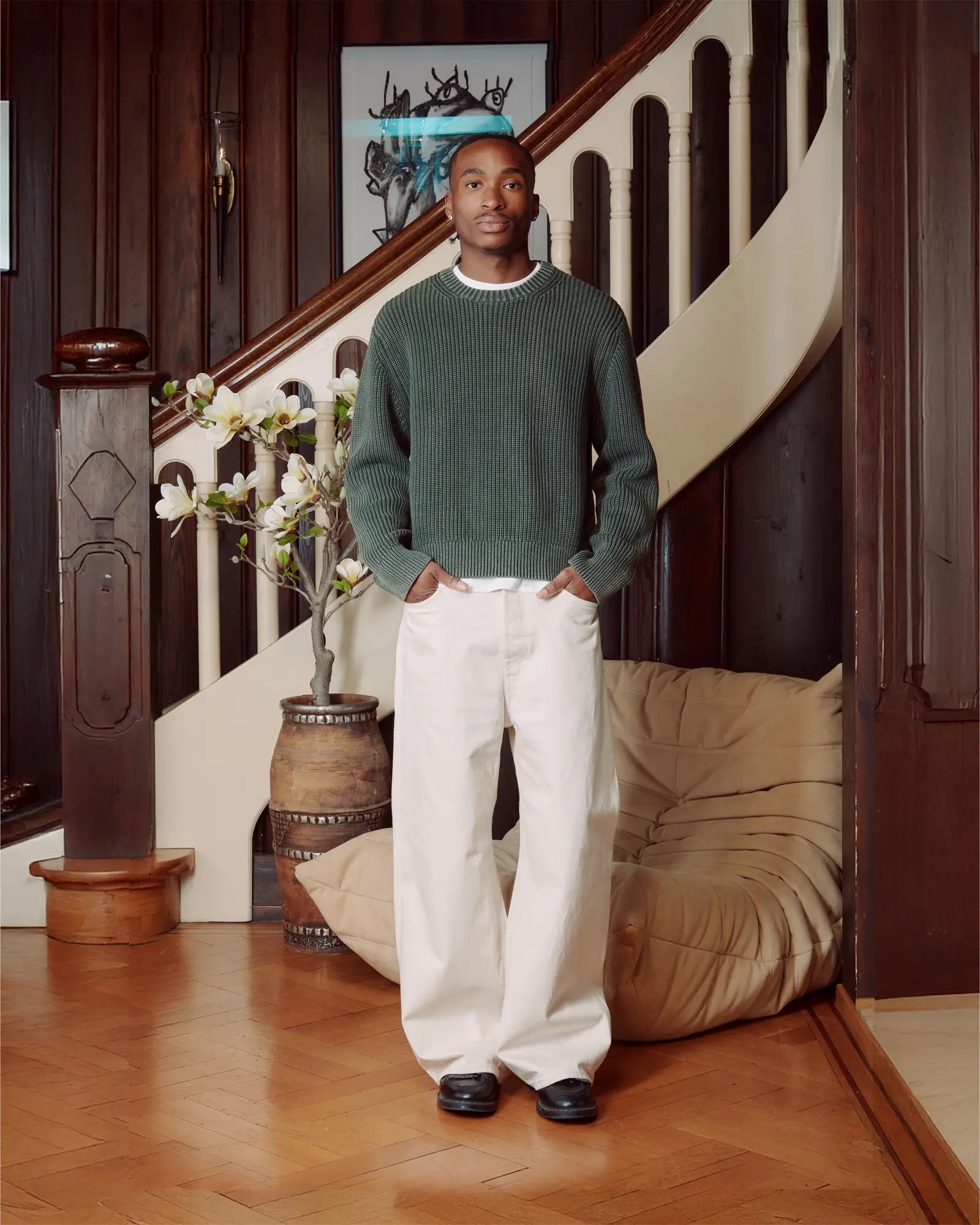 KNITTED SWEATER GREEN