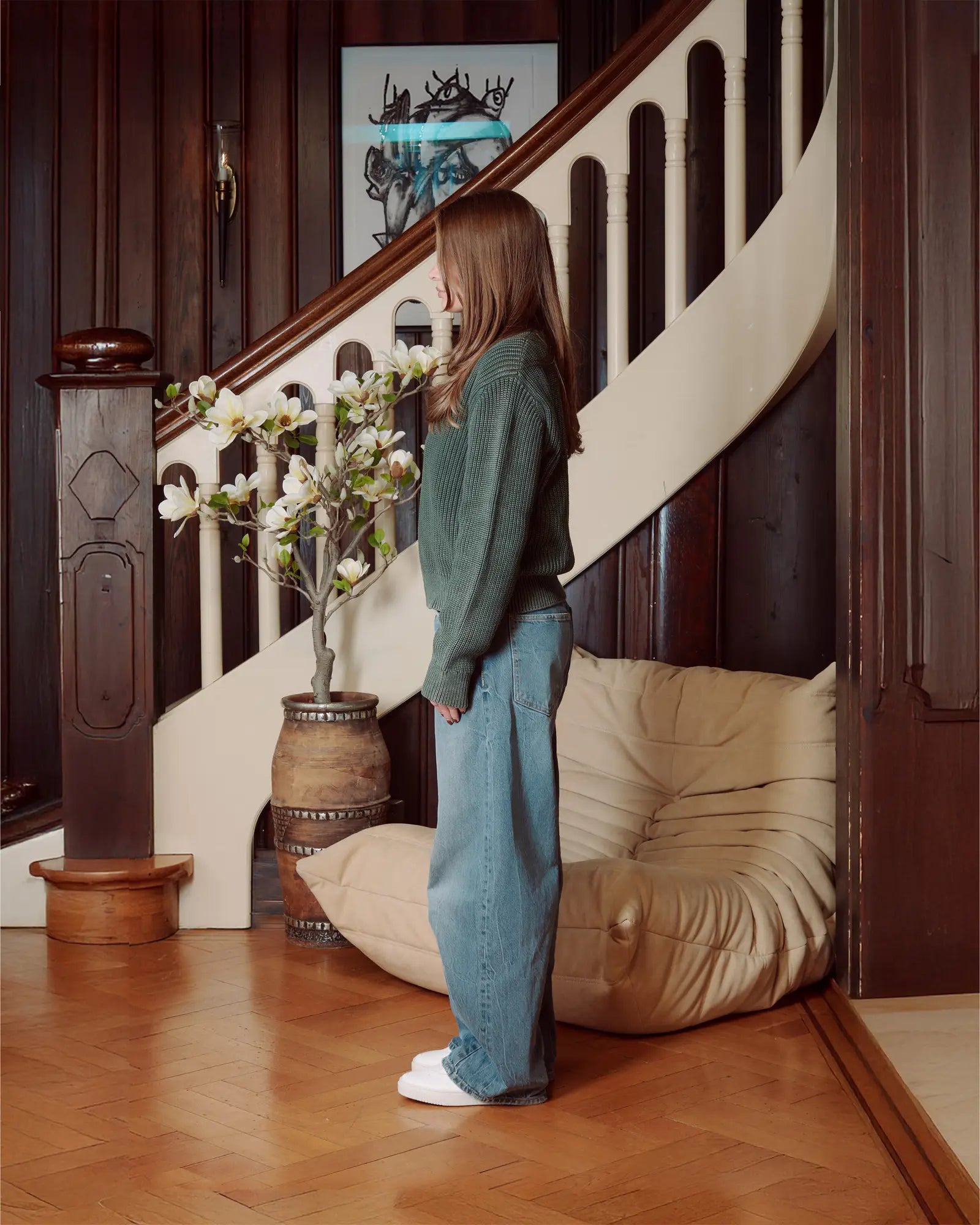 KNITTED SWEATER GREEN