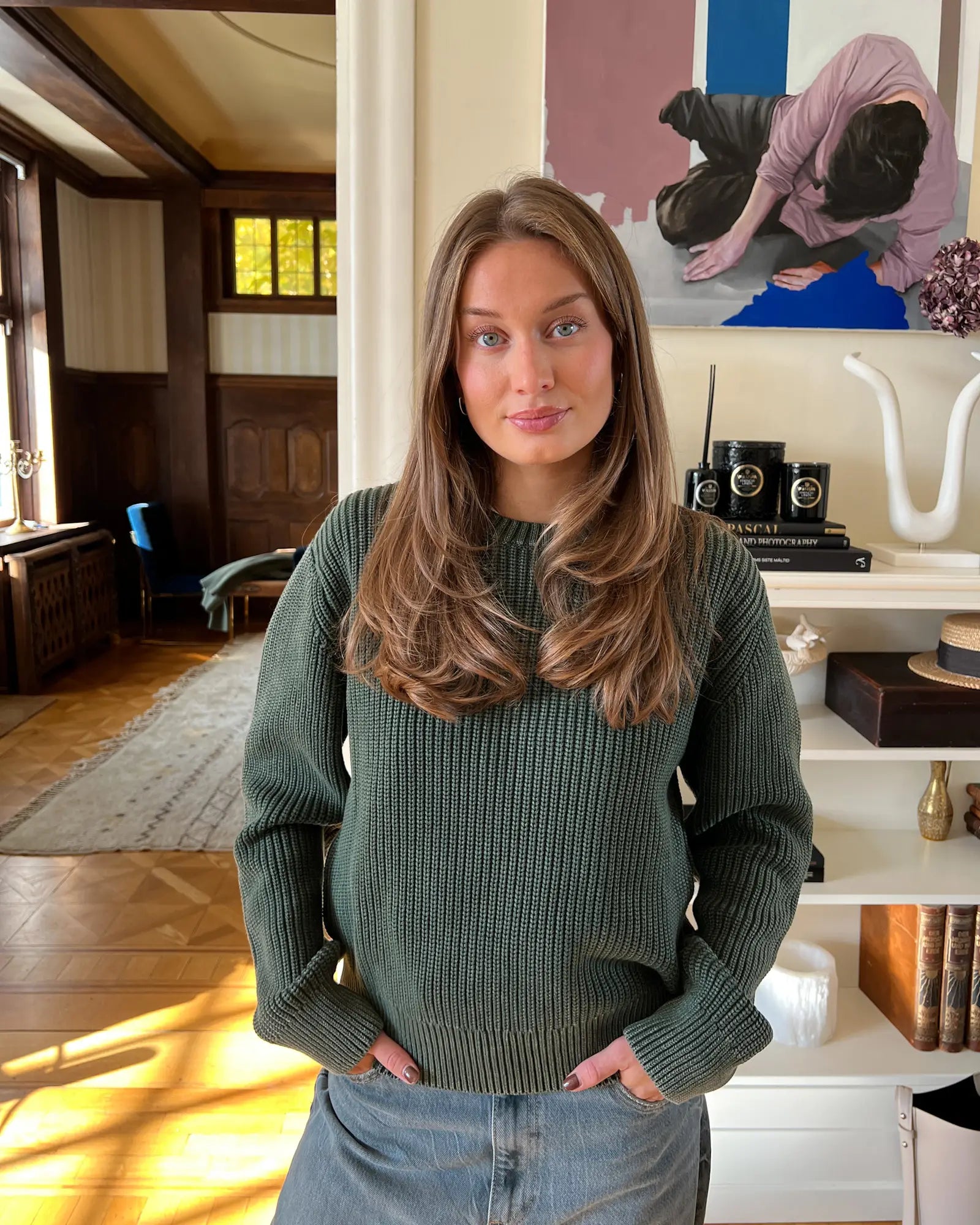 KNITTED SWEATER GREEN