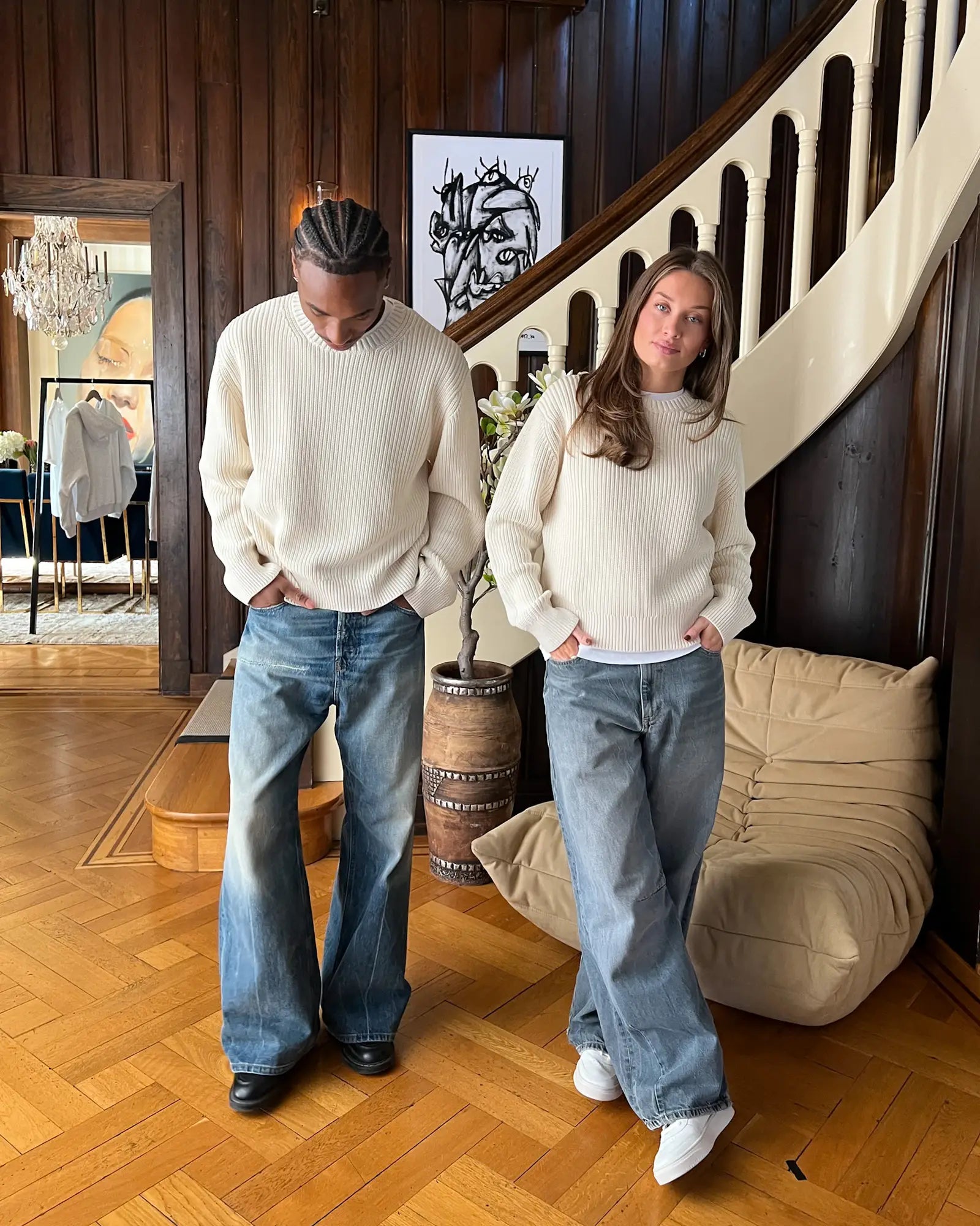 KNITTED SWEATER CREAM