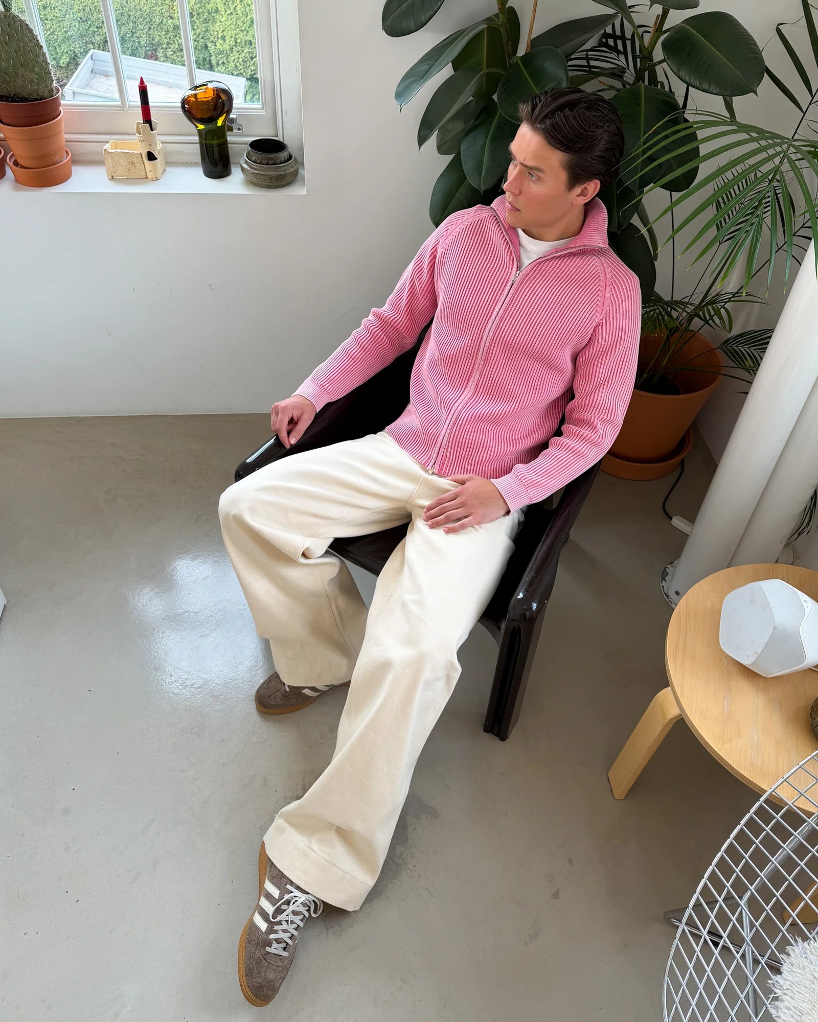 KNITTED CARDIGAN PINK