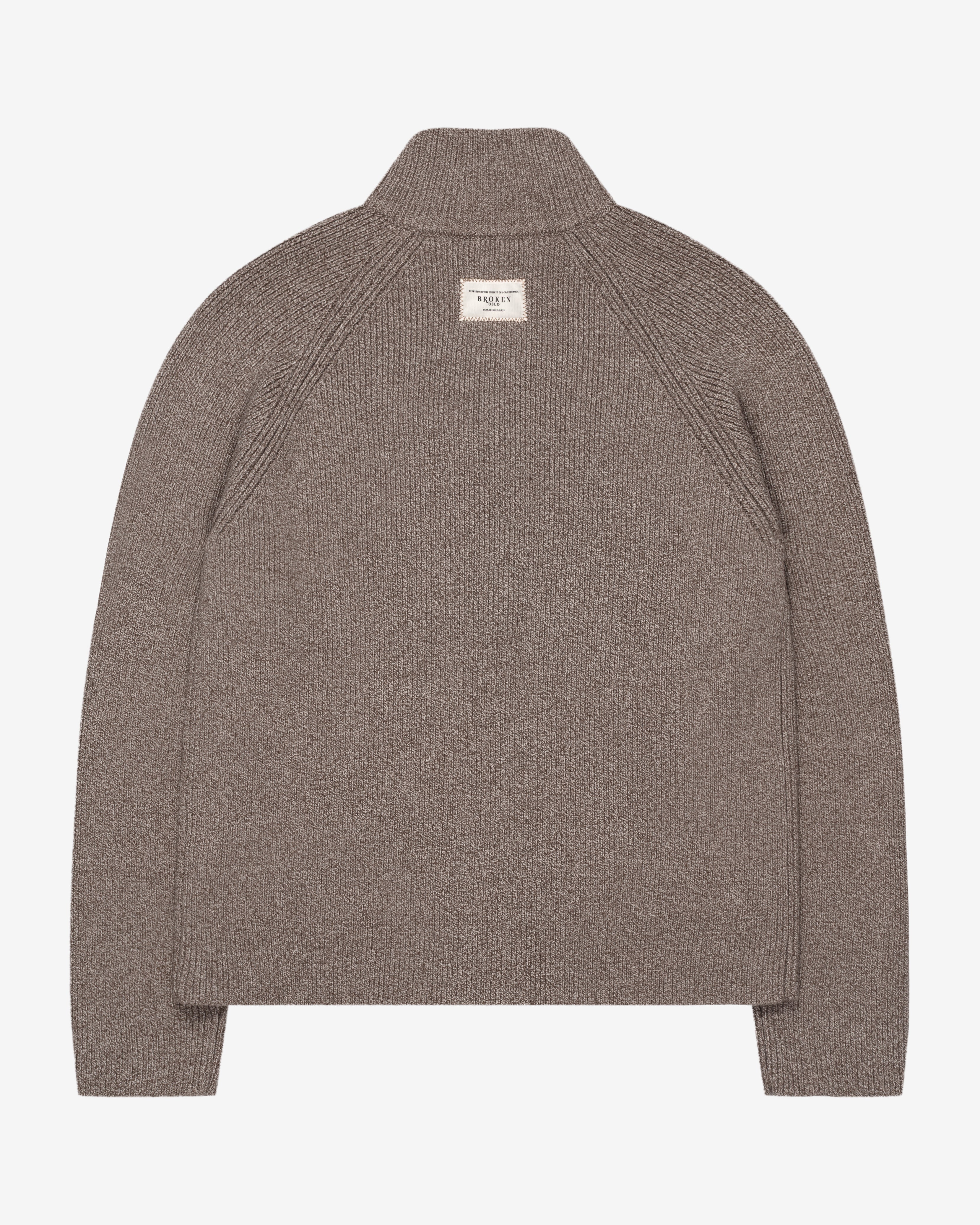 KNITTED CARDIGAN BROWN