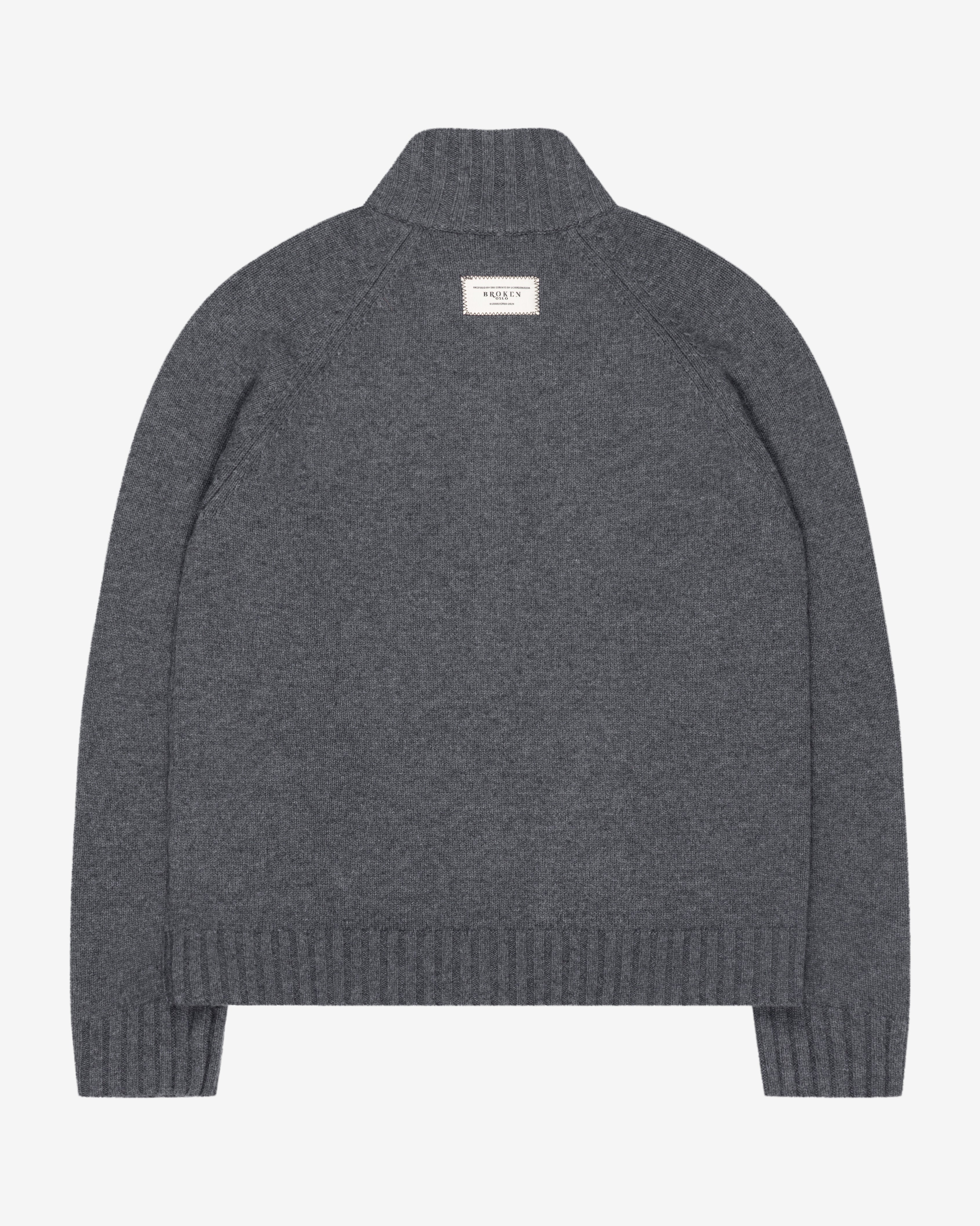 MERINO ZIP GREY