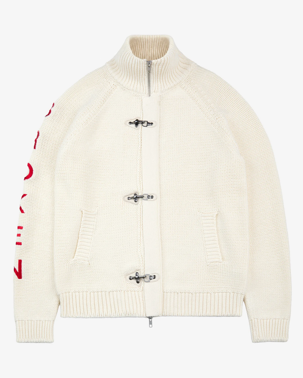 BUCKLE CARDIGAN WHITE