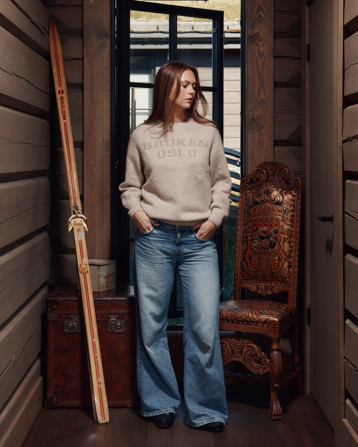 INTARSIA MERINO SWEATER