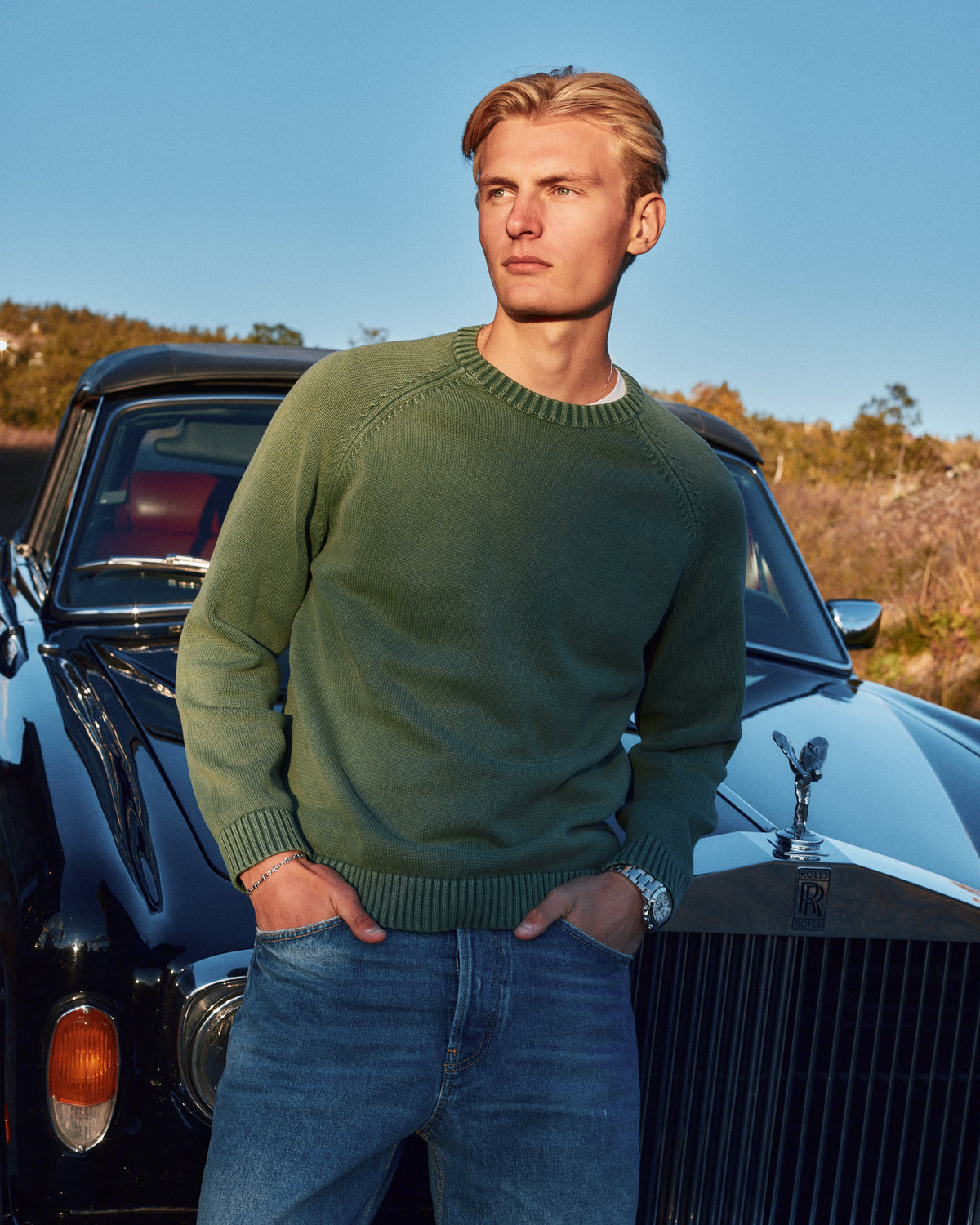 COTTON KNIT GREEN