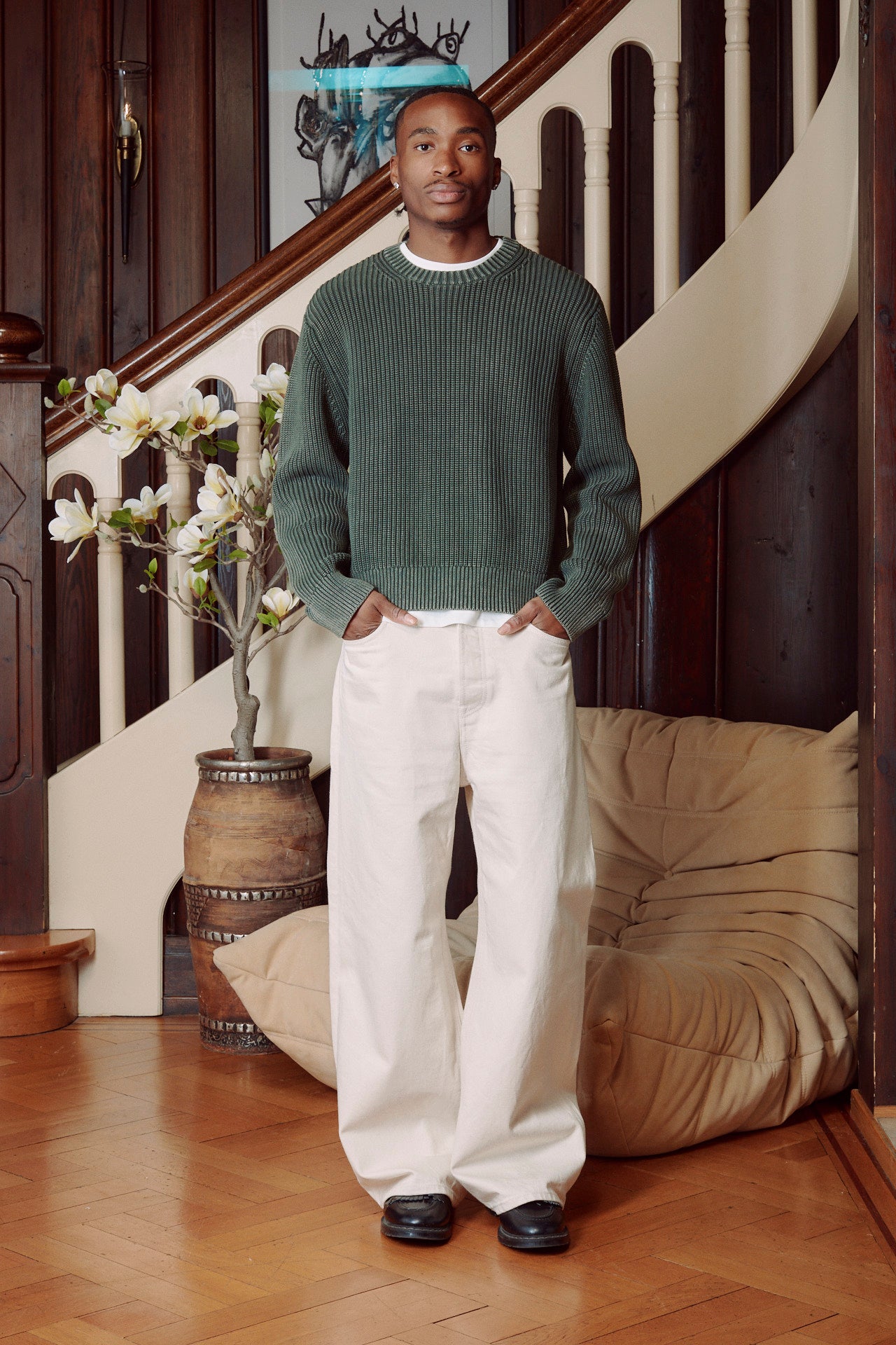 KNITTED SWEATER GREEN