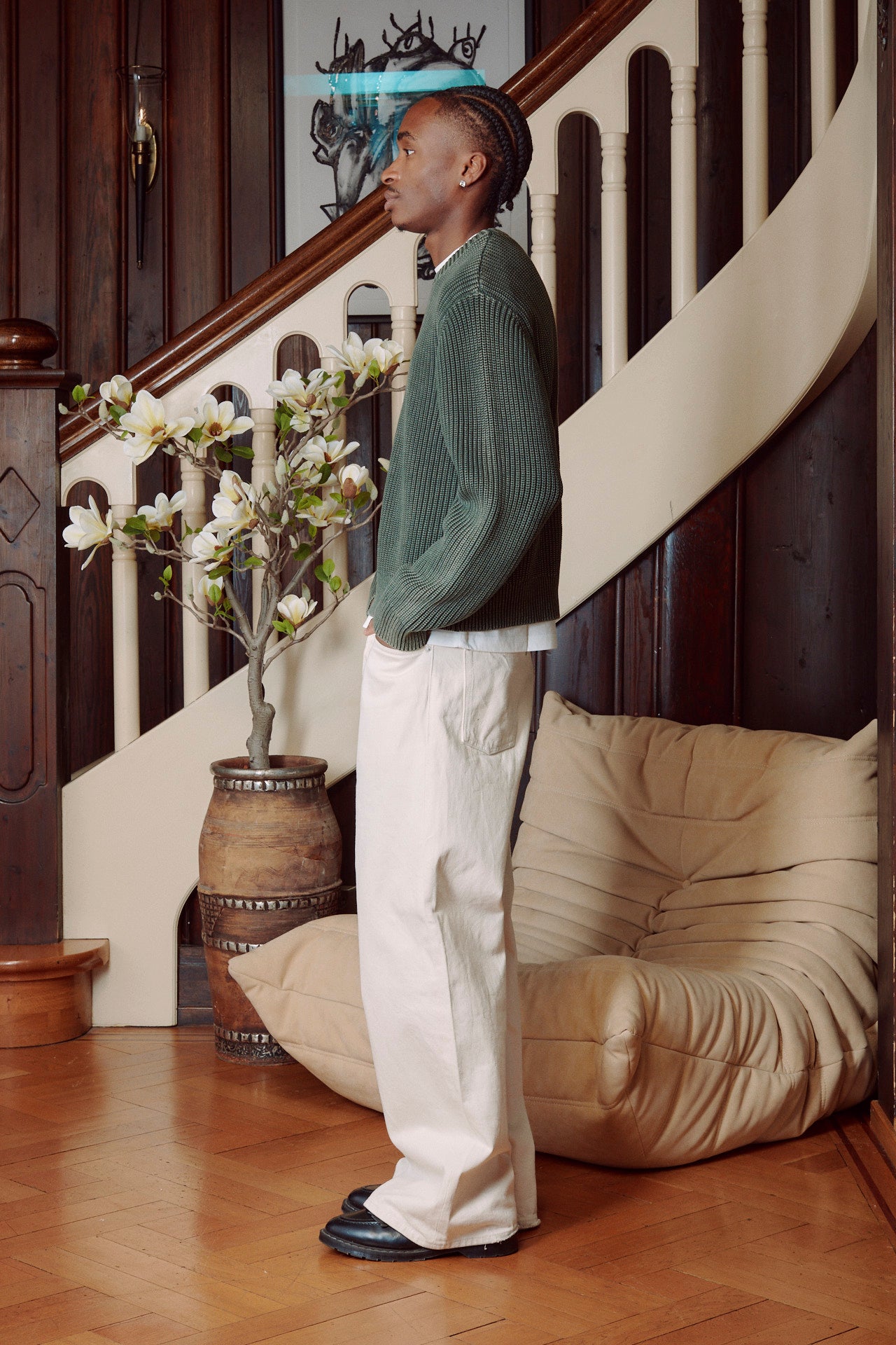 KNITTED SWEATER GREEN