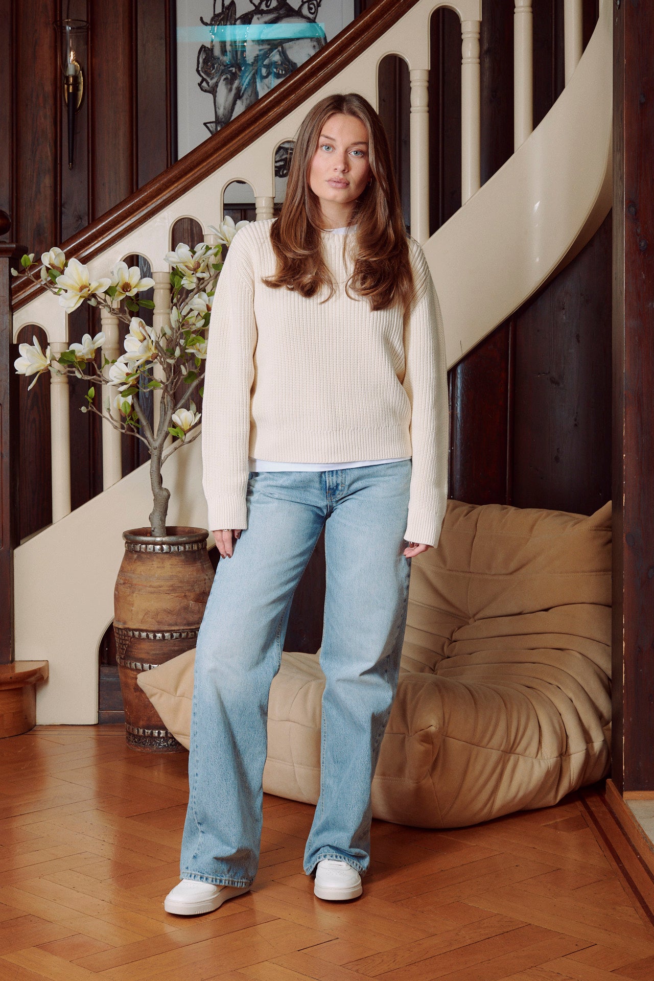 KNITTED SWEATER CREAM